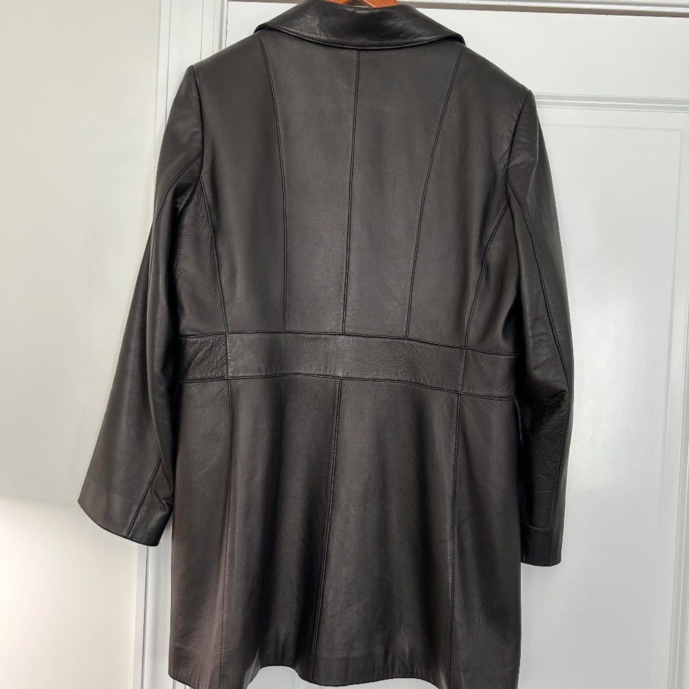New Gorgeous Ann Taylor Leather Coat - Picture 12 of 12